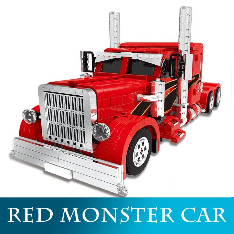 

1505Pcs Compatible Brand Technic MOC Series Red Monster Building Blocks Bricks Set Kids Educational Toys Model Gift