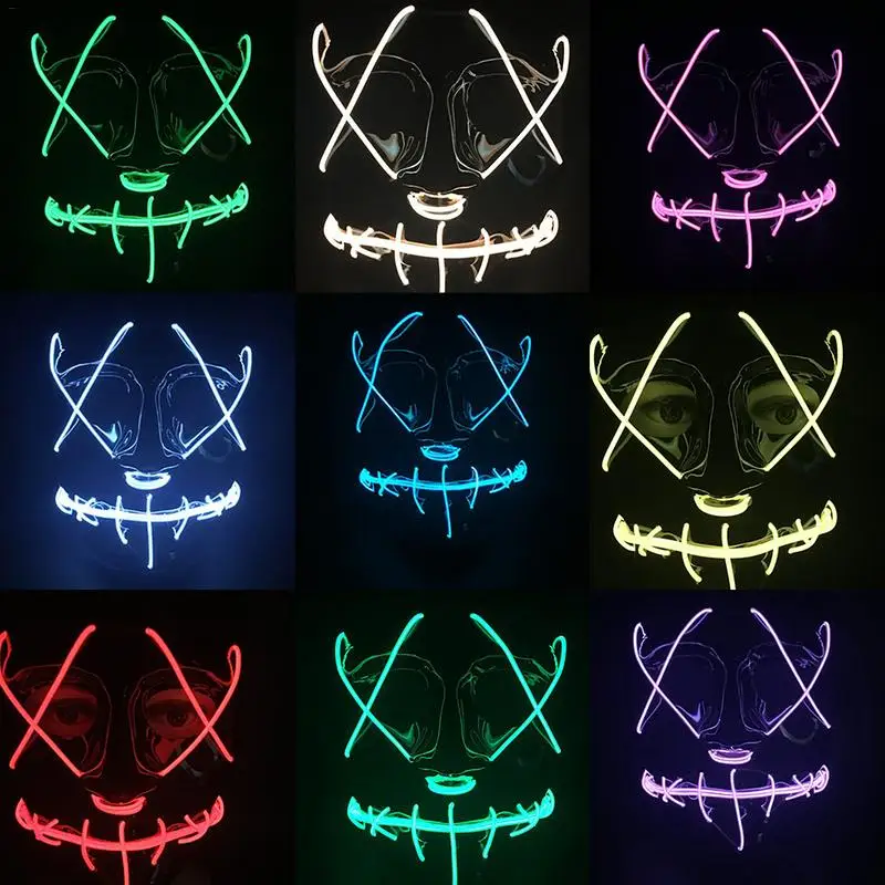 Aliexpress.com : Buy New Halloween EL Luminescent Grimace Mask ...