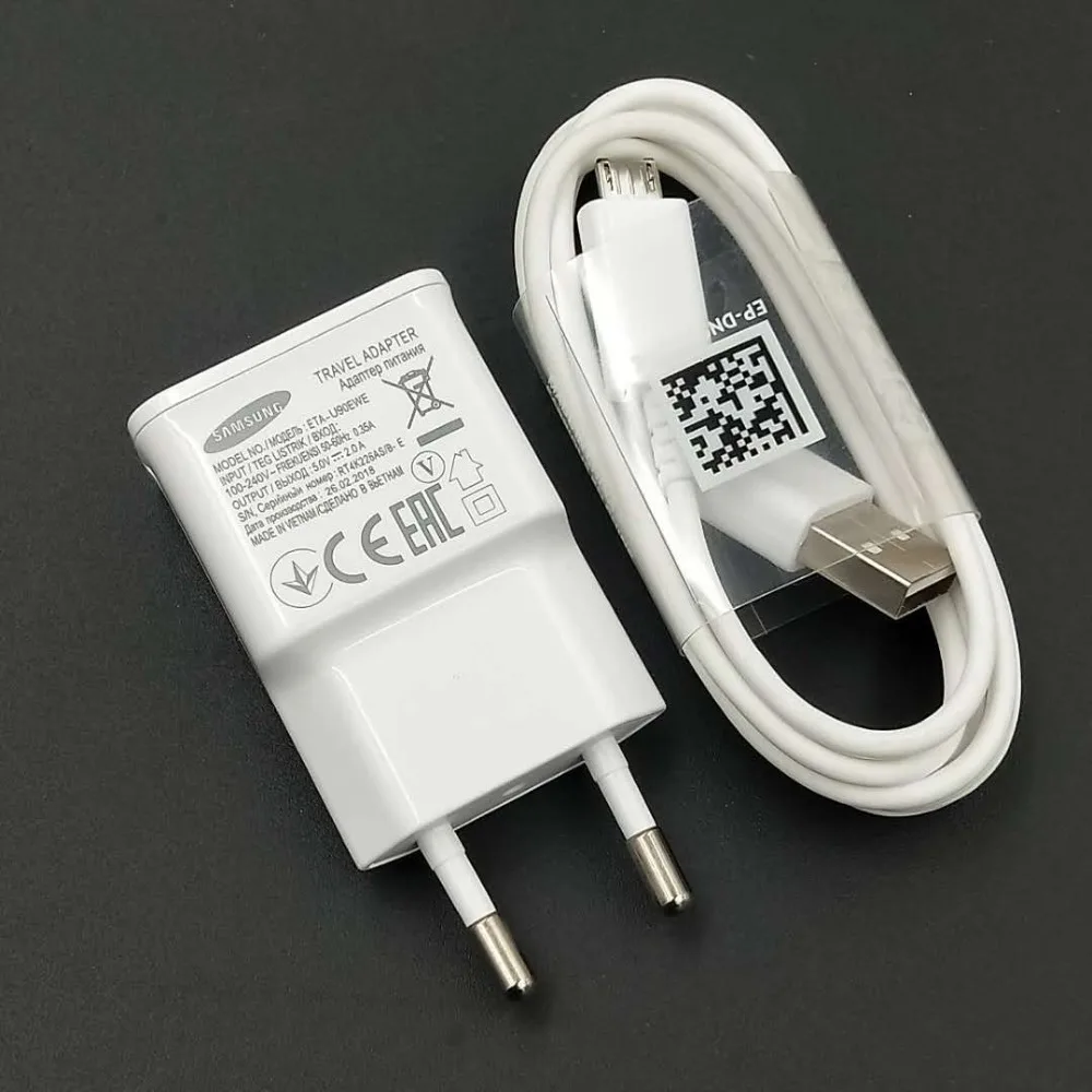 Сетевое зарядное устройство для Samsung 5 В 2 А кабель Micro USB зарядки Galaxy S6 S7 Edge J3 J5 J7 Note 4