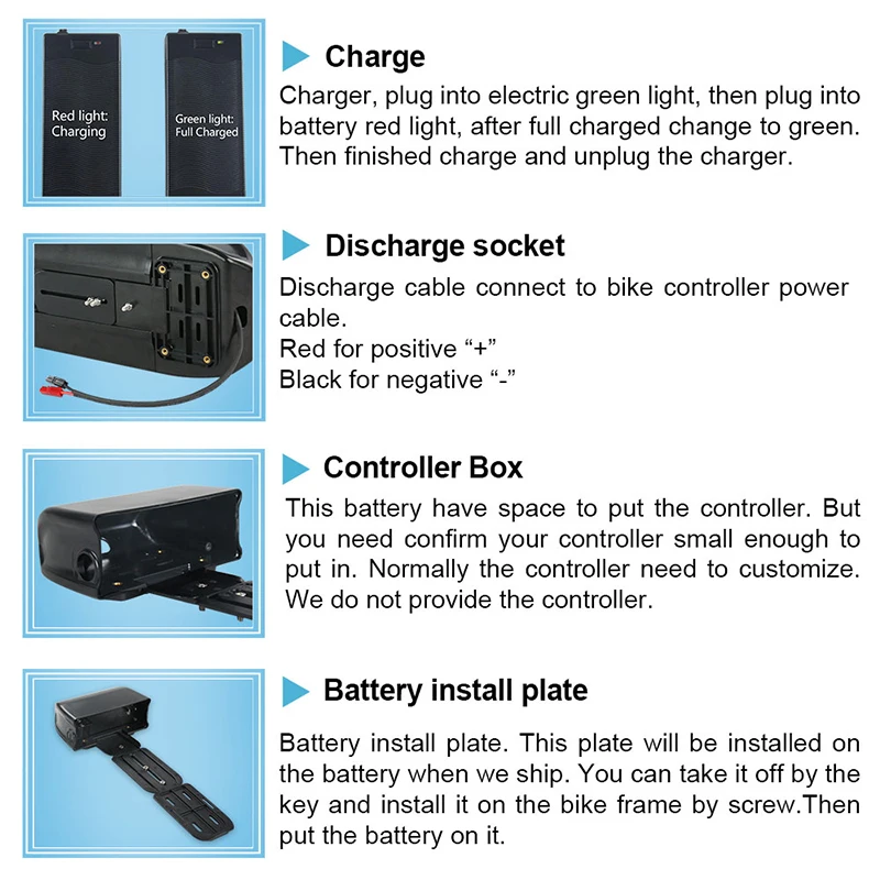 Top 48V 10Ah 12Ah 750W Rear Rack Electric Bike Battery 48V Lithium ion E-Bike Battery for Bafang BBS02 750W 500W 3