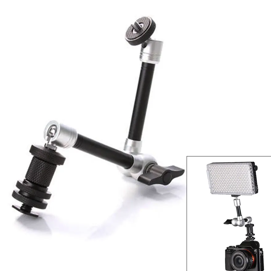 

11" Adjustable Friction Articulating Magic Arm Photography Accessories Magic Arm Mount Kit DSLR Accessories for Monitor LEDLight