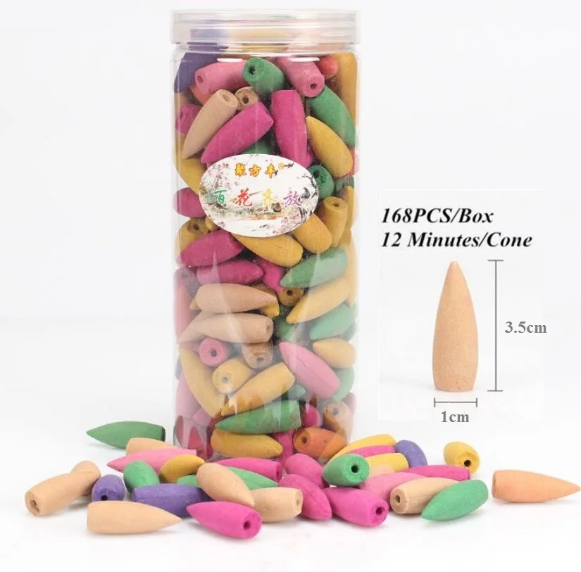 168pcs Large Cones Новая керамическая курильница для благовоний горелка зеленое растение, украшение для дома кадильница для ароматерапии благовония держатель для Рожков+ 20 шт Бесплатные конусы - Цвет: 168pcs Large Cones