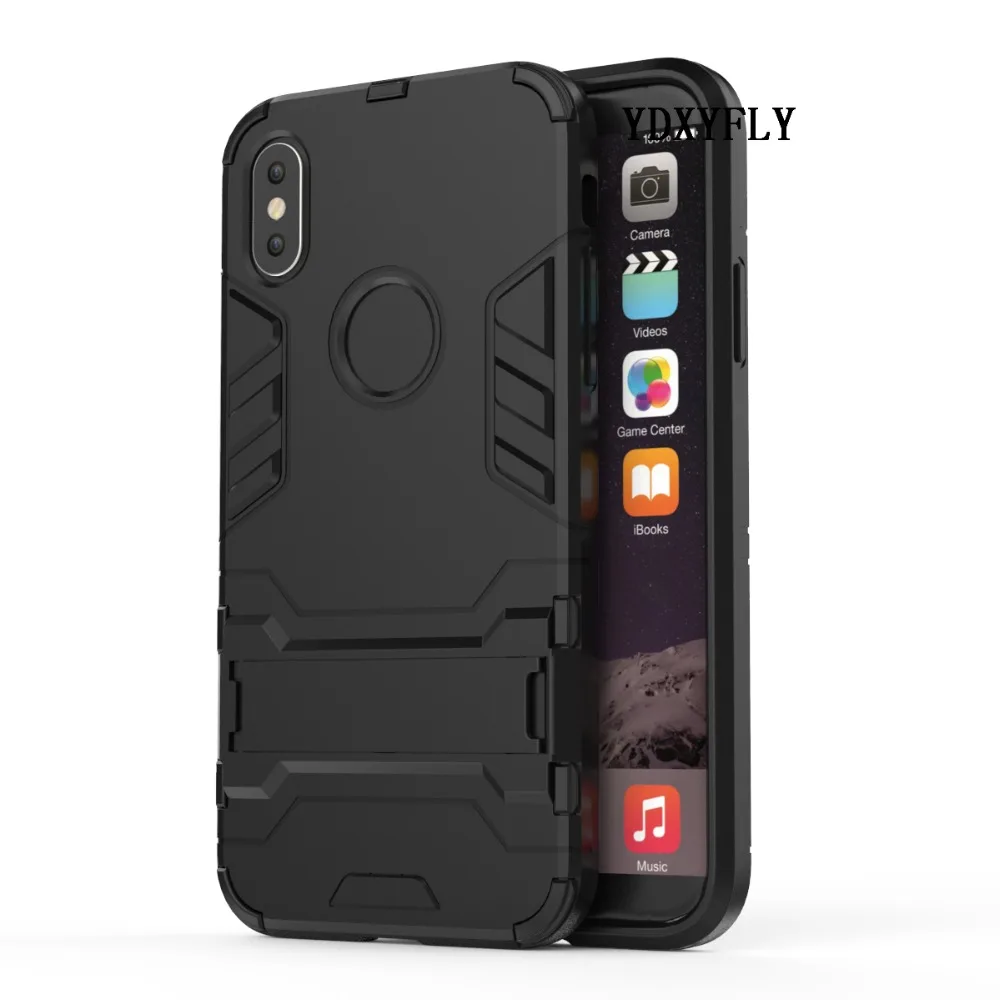 Detachable TPU + PC Rugged Hybrid Case For iPhone 5 5s SE 6G 6s 7 8 X Kickstand Robot Hard Armour 6 6S Plus | Мобильные телефоны и