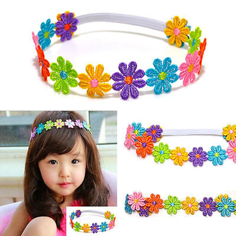 Baby hair bands with flowers
