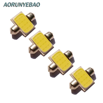 

AORUNYEBAO 4pcs White 12Chips COB C5W Car Auto Festoon 31MM 36MM 39MM 41MM Dome Interior LED Lights Lamp Map Roof Reading Bulb