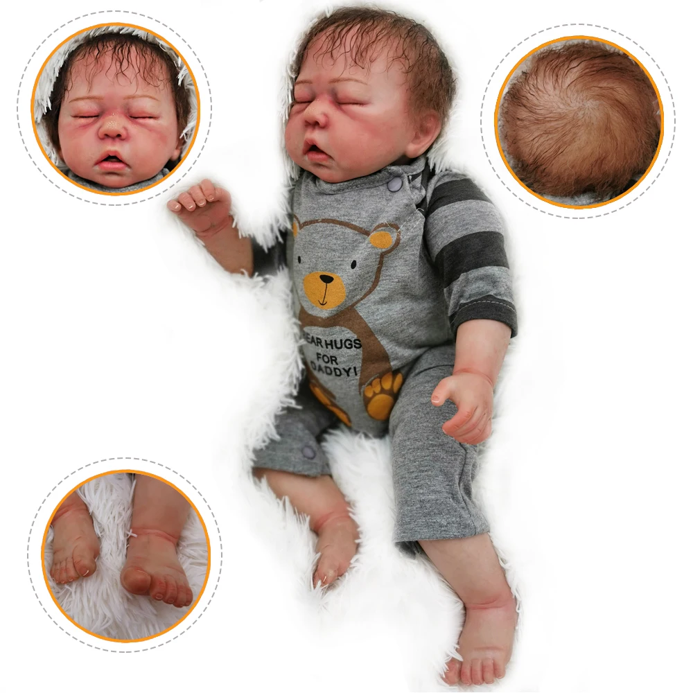 OtardDolls Bebe Детские Reborn Baby Doll 20 дюймов 50 см Силиконовые Винил Bebe Кукла Новорожденный очаровательны реалистичные для детей ясельного возраста для подарка Быстрая