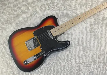 

2019 New Factory Custom Shop Sunburst CS Maple Fingerboard Basswood Body Electric Guitar Chrome Hardware