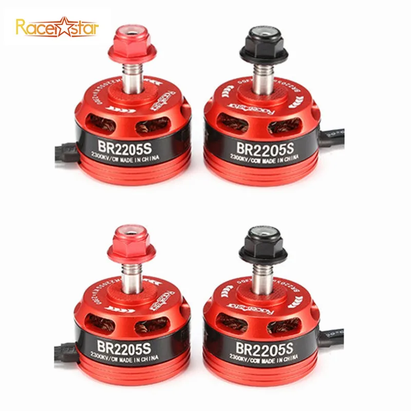 

4PCS Racerstar Racing Edition 2205S BR2205S 2300KV 2-4S Brushless Motor Red For X210 220 QAV250 FPV Frame RC Racer Racing Drone