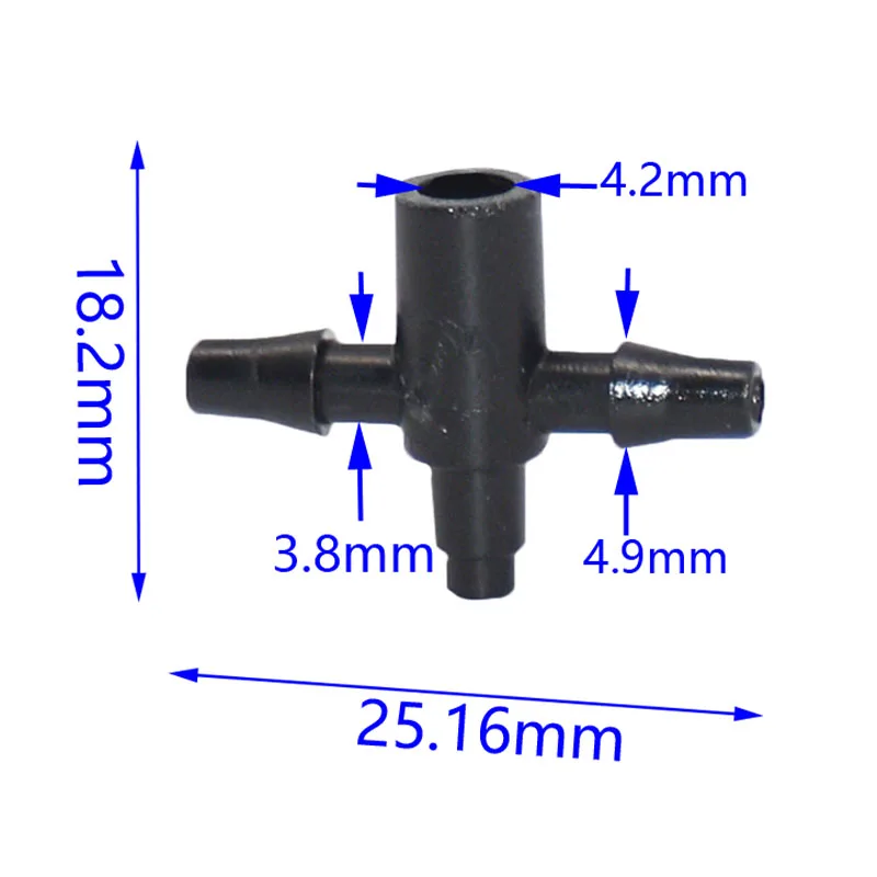 Капельное орошение 2 способ капельная стрела 1/8 тройник соединитель распределитель воды 3/5 шланга водяной соединитель Адаптер 30 шт