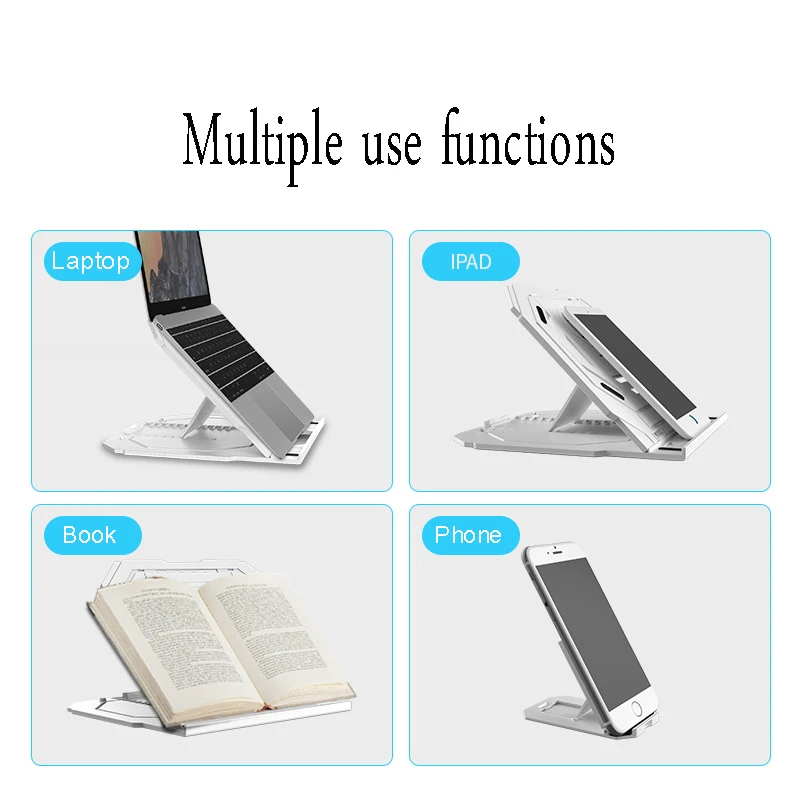 Laptop Stand Tablet Stand Desk Universal for Apple MacBook Air Pro 11-17 inch Folding Adjustable Holder support Office Notebook (13)