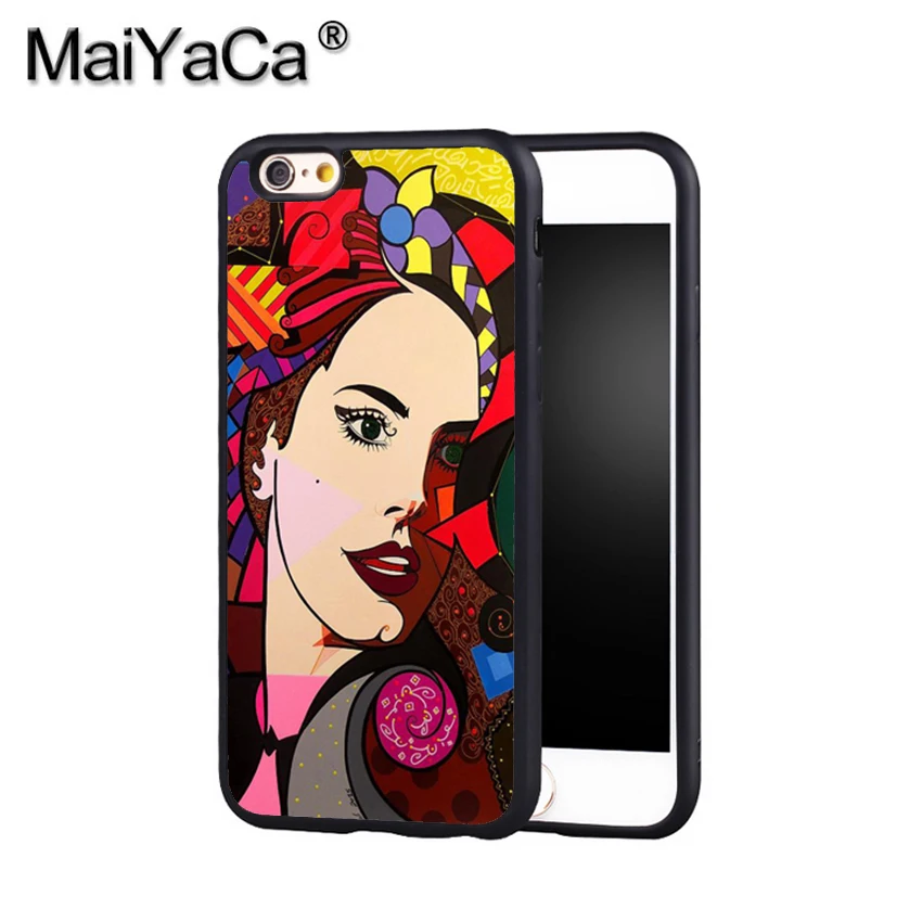 MaiYaCa Лана Дель Рей Арт 7 чехол для телефона Iphone X 8 6 S плюс Plus 5 5S 5C 4S SE Принт мягкий