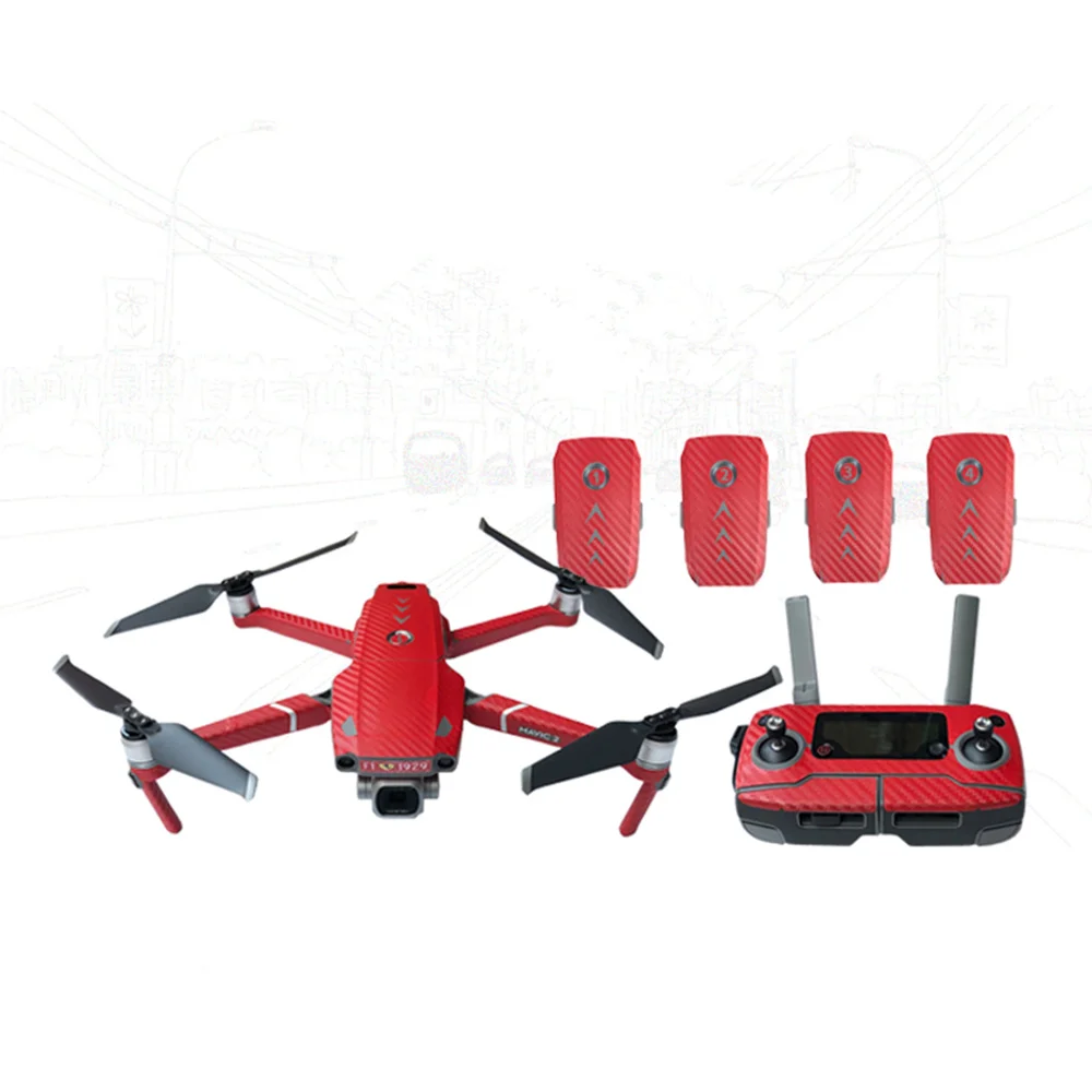 Наклейка из углеродного волокна для DJI Mavic 2 Pro/Zoom Body SKin + Arm аккумулятор пульты