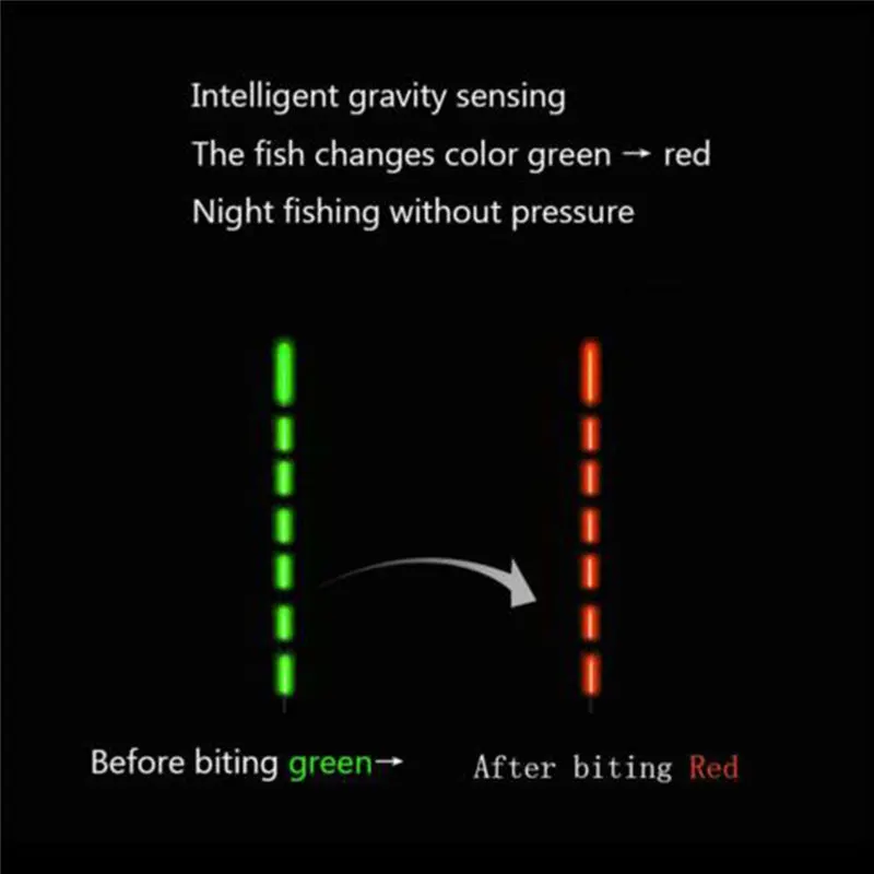 Светящийся смарт-светодиодный поплавок для рыбалки с высокой чувствительностью, сигнализация для изменения цвета рыбы, электронный буй, плавающий поплавок, 6
