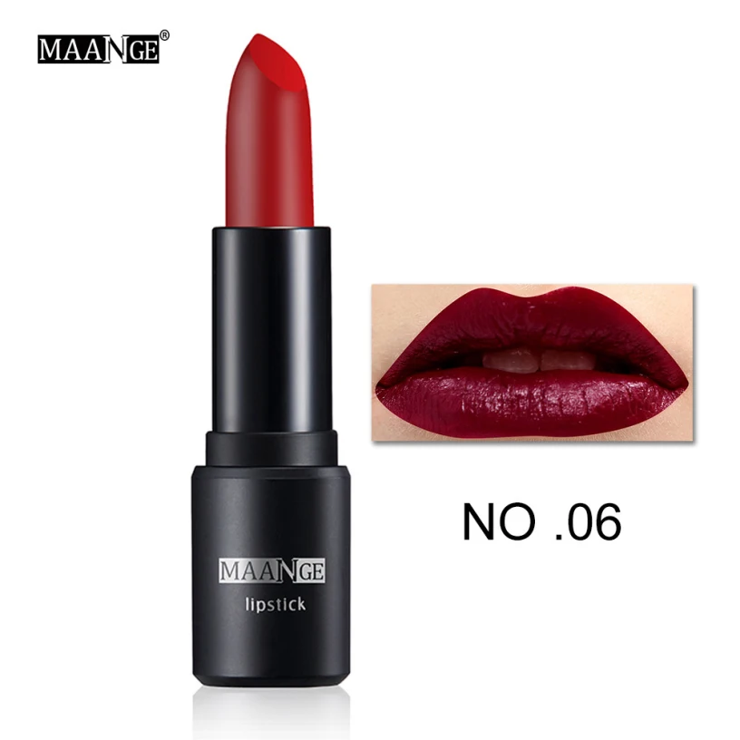 

Drop Ship New Fashion Makeup Dark Red Matte Moisturizing Lip Pen Lipstick Long Lasting Lip Cosmetics Gift 1PC Apr 24