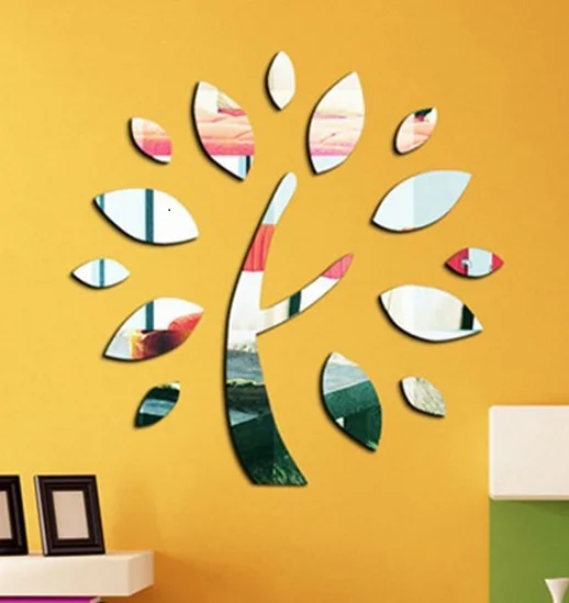 

Acrylic Wall Decals Kids Rooms Decoration Bathroom Stickers 3D Sticker For Children's Rooms Mirror Wall Stickers Wishes Tree
