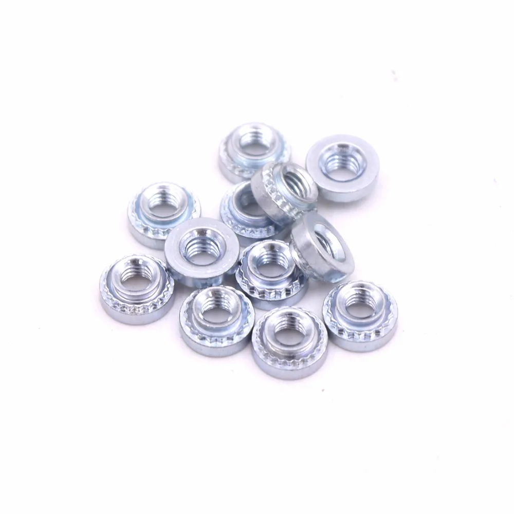 

200Pcs M3 Slab Thickness 1.4mm Zinc Plated Rivnut Self-Clinching Inserting Nutsert Press Rivet Nut