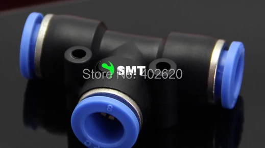 free shipping 10 Pcs/lot PE-5/32, PUT-5/32mm to 5/32mm to 5/32mm tee pneumatic fittings connectors , push in connect,
