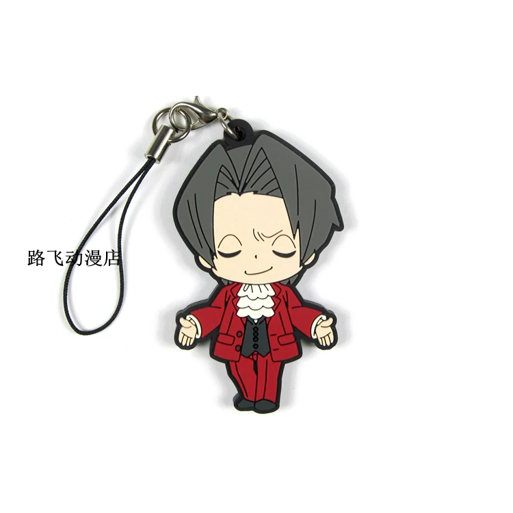 Ace Attorney Miles Edgeworth Action Figure Anime Model Rubber Mobile Phone Keychain Pendant Christmas Toys For Gifts 6cm Aliexpress