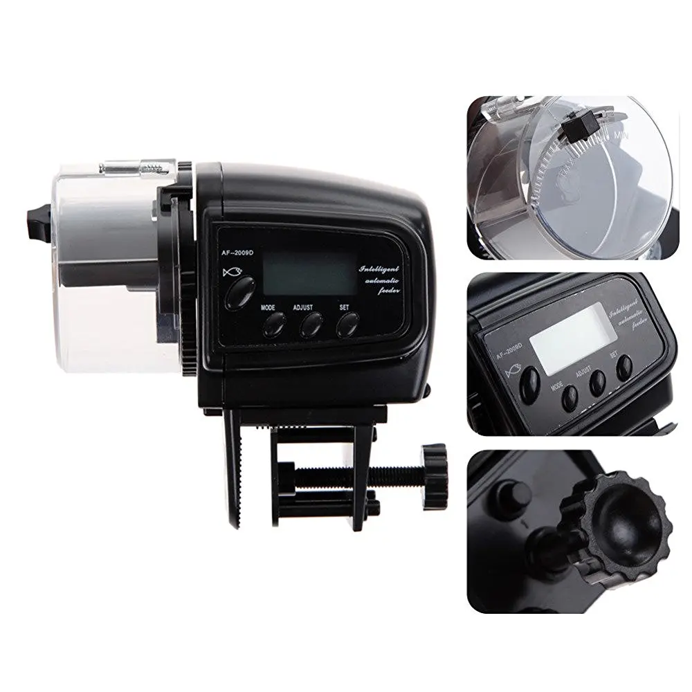 LCD Digital Fish Food Feeder Aquarium Tank Pond Automatic Manual 4