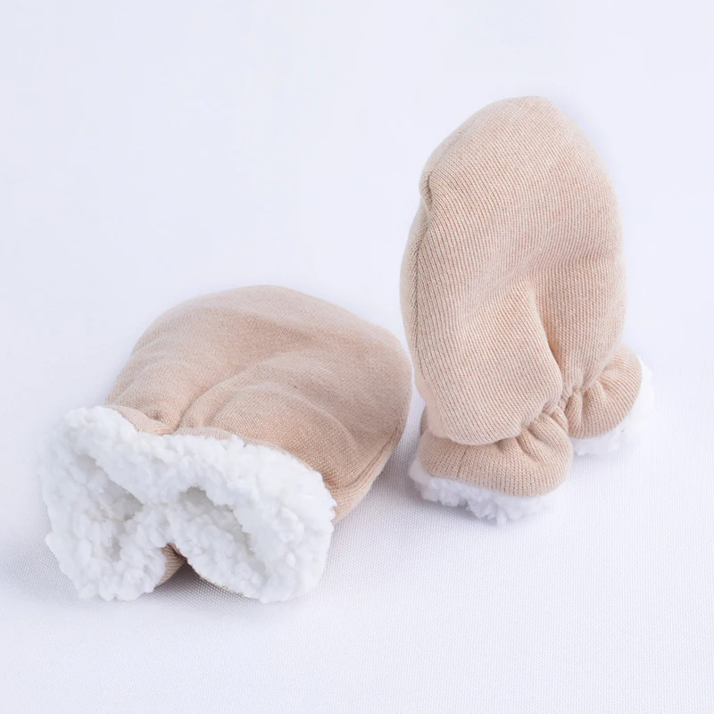 Теплые детские перчатки, детские вязаные перчатки из хлопка и шерсти, зимние варежки для мальчиков и девочек, подарок на год