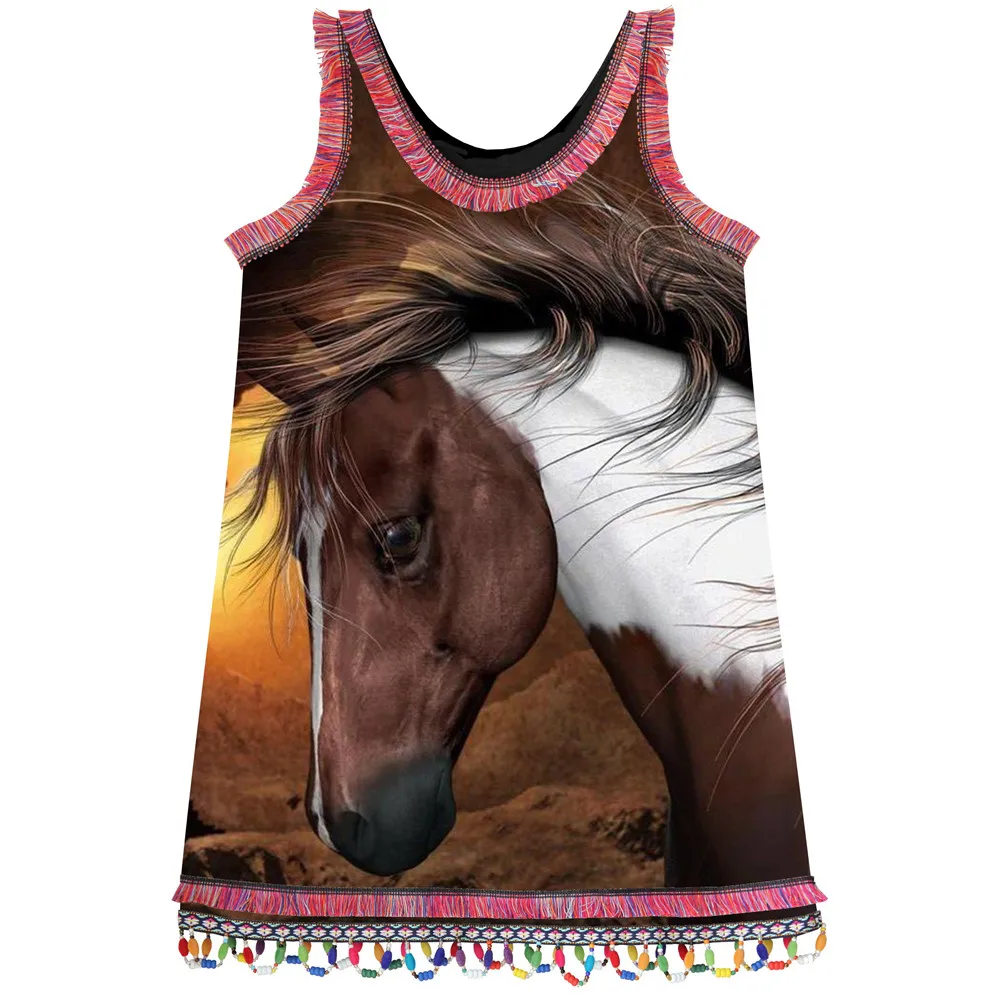 new Summer style red horse Print brand Children Designer Fashion baby