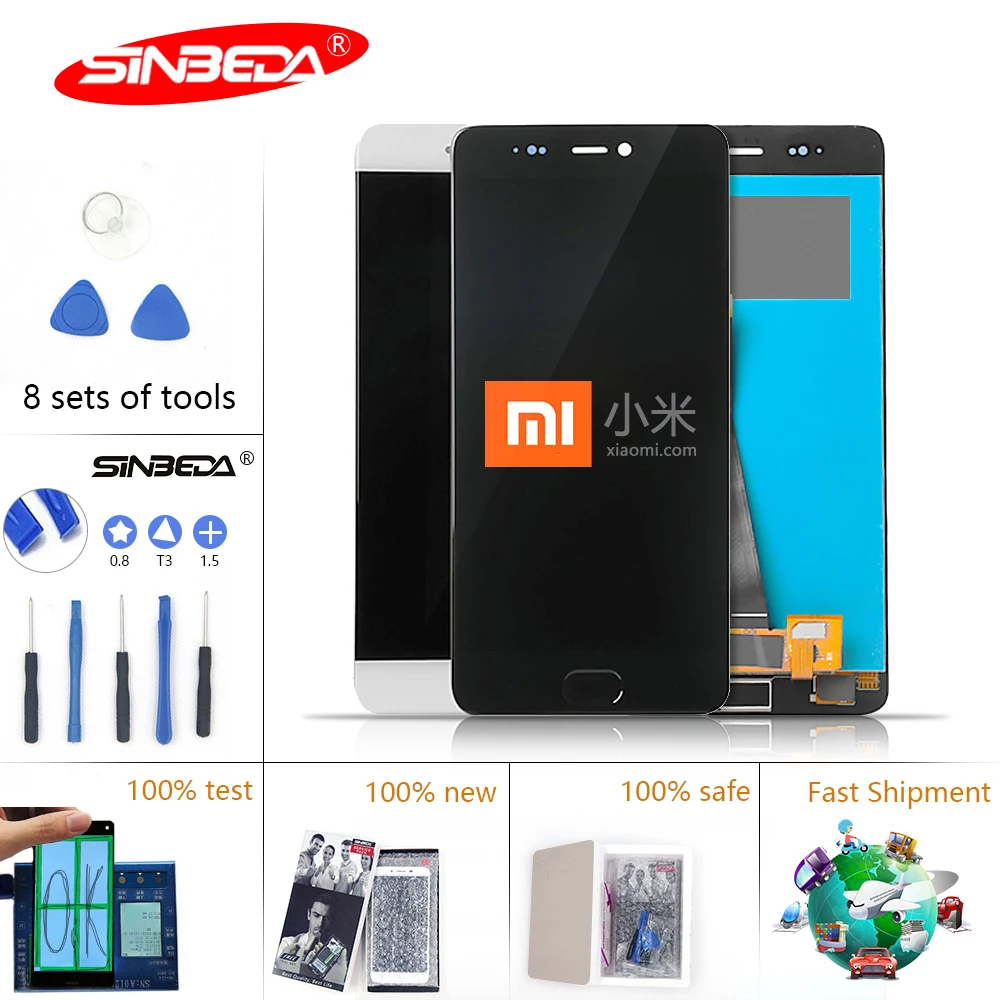 Скидка Без отпечатков пальцев 5,15 Оригинальный дисплей для Xiaomi Mi5s ЖК сенсорный экран дигитайзер Рамка в сборе для Xiaomi Mi5s 5s + дисплей