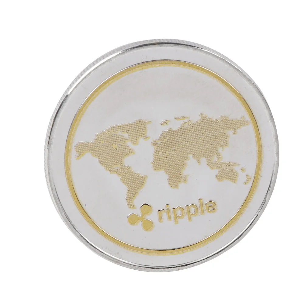 Новинка 1 шт. монета ряби золотой серебряный цвет XRP криптовалюминесцентная