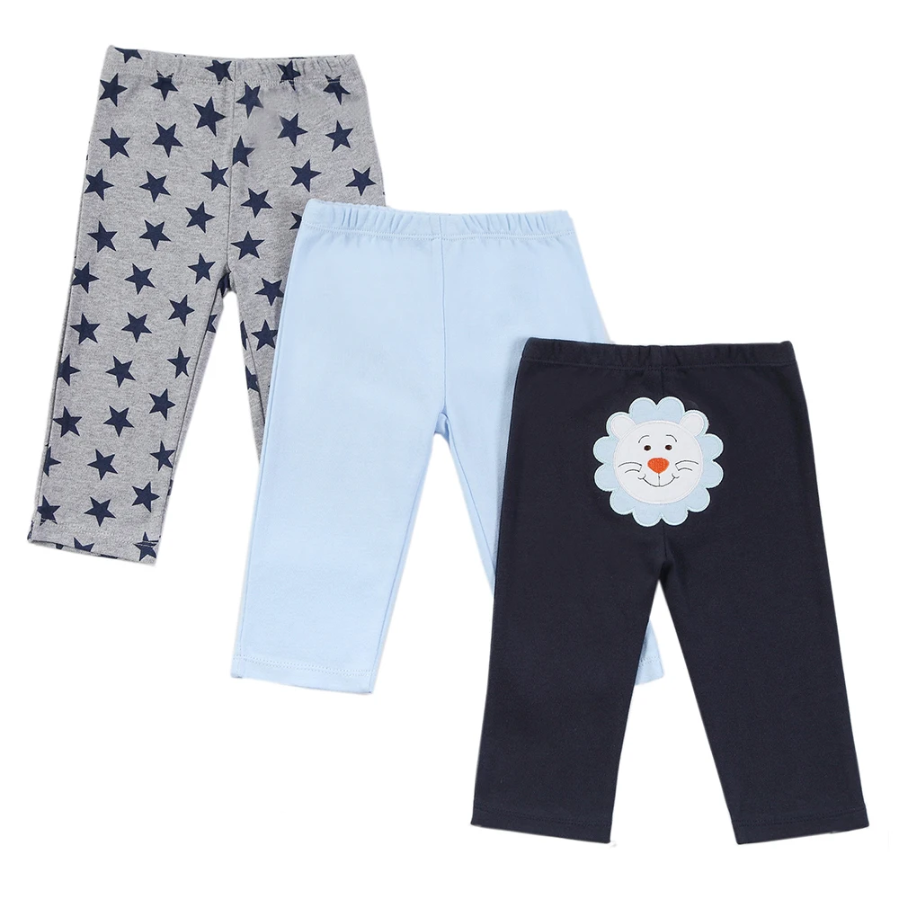 Комплект из 3 предметов, штаны для малышей, хлопок, унисекс, Одежда для новорожденных девочек и мальчиков, штаны для детей 0-12 месяцев, весна-осень, высокое качество