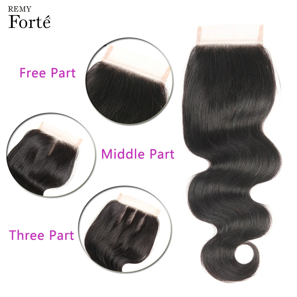 Remy Forte Office Hair Extension 30 Inch Human Hair Weave Bundles With Closure Body Wave Remy Brazilian 3 Bundles With Closure