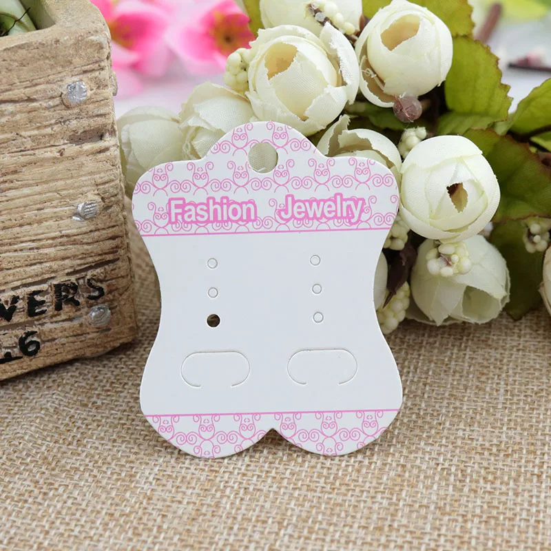 High Quality 4.8x6cm 1000pcs Paper Jewelry Earring Display Packaging