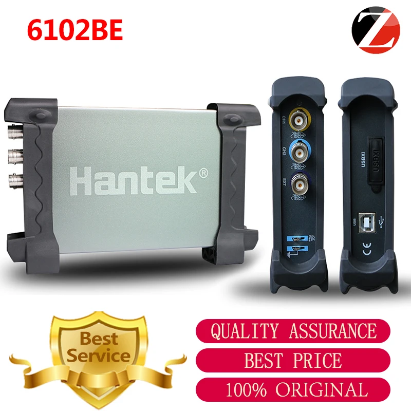 Hantek 6102BE Oscilloscope 2CH 100MHz 250MS/s USB2.0 PC Virtual 6102BE
