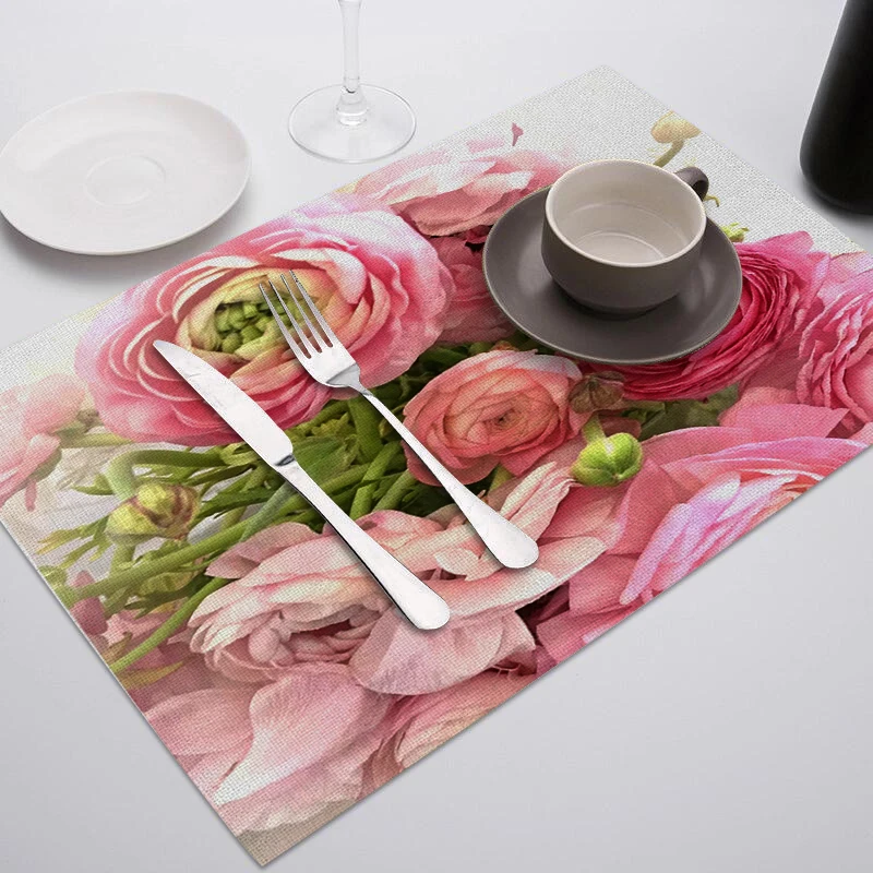 Коврик для стола из ткани с принтом, теплоизоляционная чашка, миска для посуды, коврик для кухонного стола, подставка для напитков, прочная - Цвет: PC1578