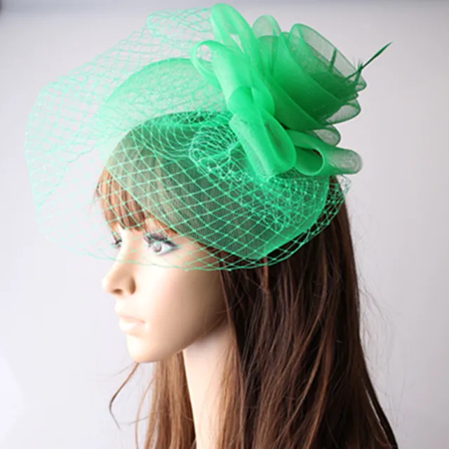 ladies green wedding hats