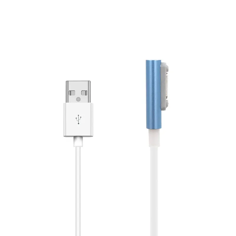 Бренд Высокое качество магнитное зарядное устройство USB Магнитный зарядный кабель USB адаптер для sony Xperia Z3 L55t Z2 Z1 Compact XL39h - Цвет: Blue