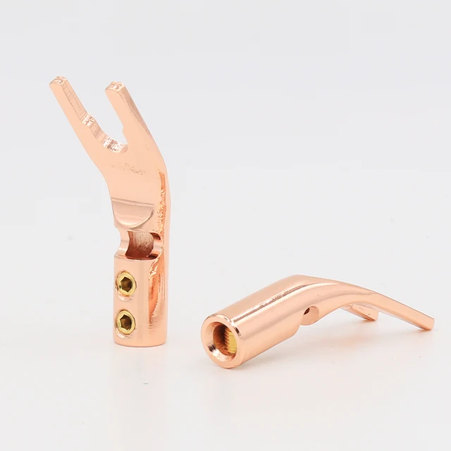 HI END Speaker cable spade connector red copper audiophilein Plug