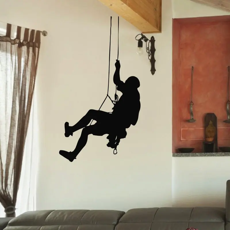 

Climbing Sticker Climbers Decal Extreme Sports Posters Vinyl Wall Decals Parede Decor Mural 19 Color Choose Climbing Sticker