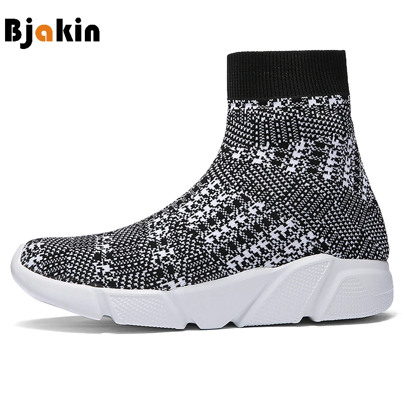 Кроссовки Bjakin 2020 мужские спортивные высокие носки беговые туфли унисекс дышащие