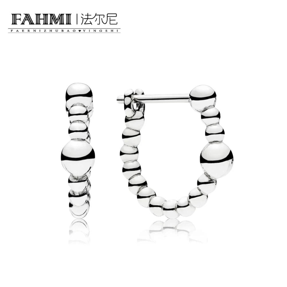 

FAHMI 100% 925 Sterling Silver Winter New 1:1 297532 String of Beads Earrings Original Women's Gift Jewelry