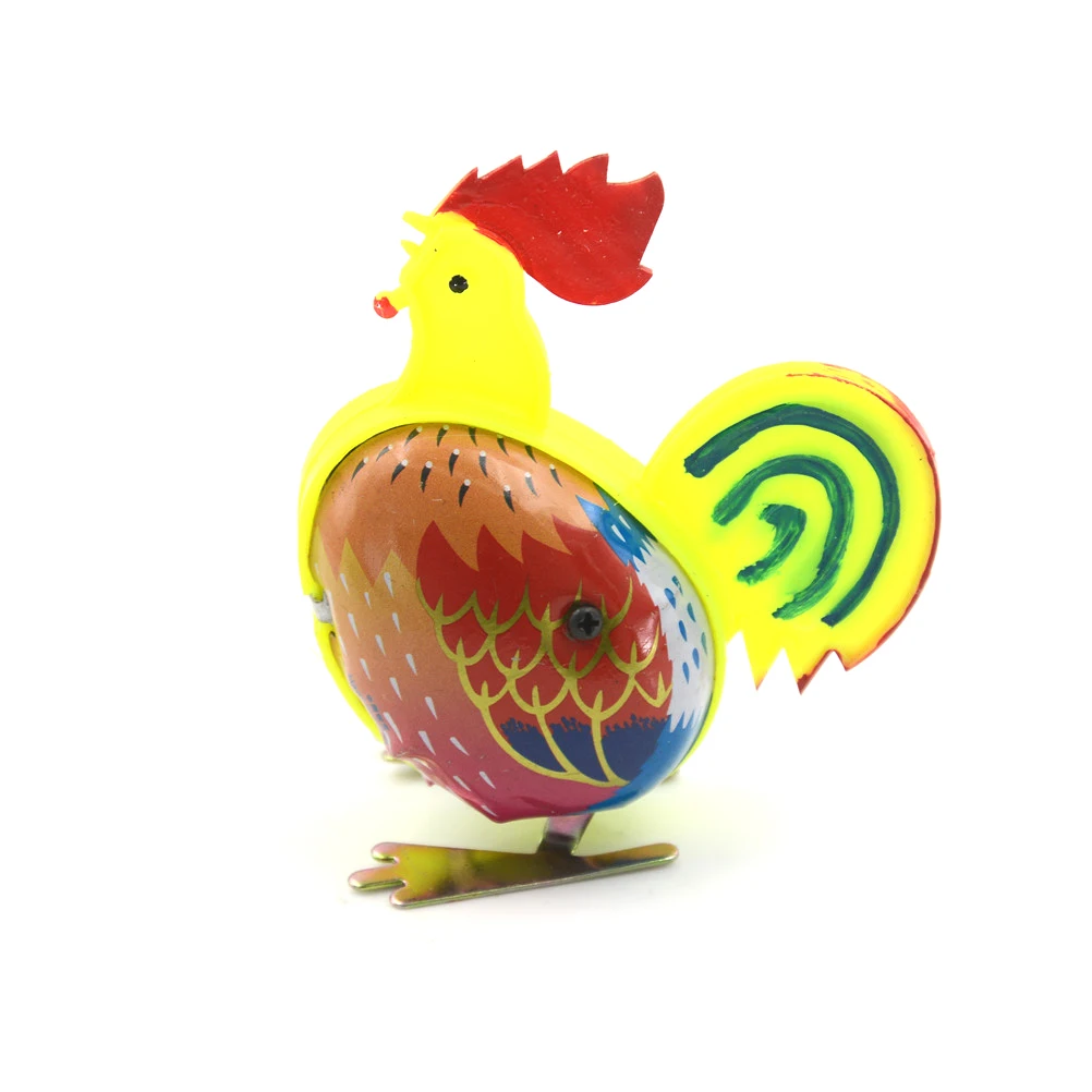 Симпатичные мультфильм животных жестяной ветер Заводной прыжки ChickenToys Винтаж игрушка для мальчиков образования