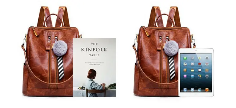 vintage backpack female brand leather women's back (2)