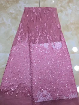 

High Quality Swiss Laces With Beads African Lace Fabric 3D Flower Lace African Tulle Lace Fabric For Wedding Dress