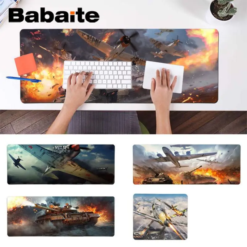 

Babaite Funny War Thunder Stplace Customized laptop Gaming mouse pad Large Lockedge Mouse pad PC Computer mat