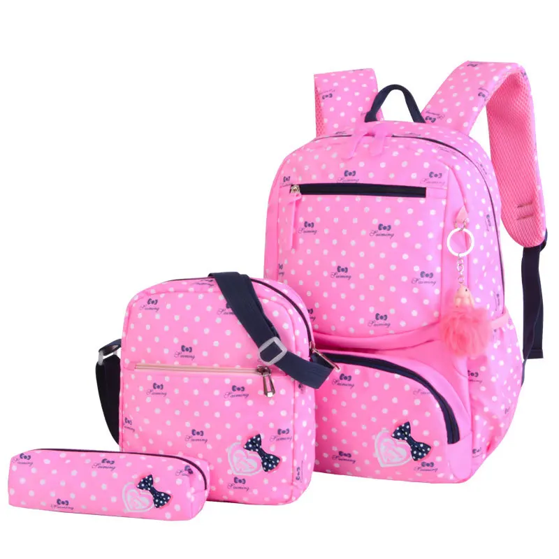 HEFLASHOR/детские школьные сумки; школьный рюкзак для девочек; школьные сумки; Детский рюкзак принцессы; рюкзак для начальной школы; mochila infantil - Цвет: rose red 6