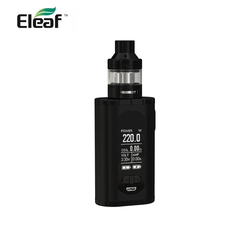 Original Eleaf Invoke Kit 220W E Cigarette Invoke Box MOD and 2ml 4ml ELLO T Atomizer with HW3 HW4 Coil No Battery 01
