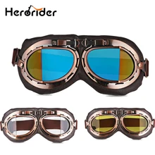 Urbanroad Pilot WWII Vintage Motorcycle Motocross Goggles Aviator Motorbike Vintage Helmet Goggles ATV UV Protection For Harley