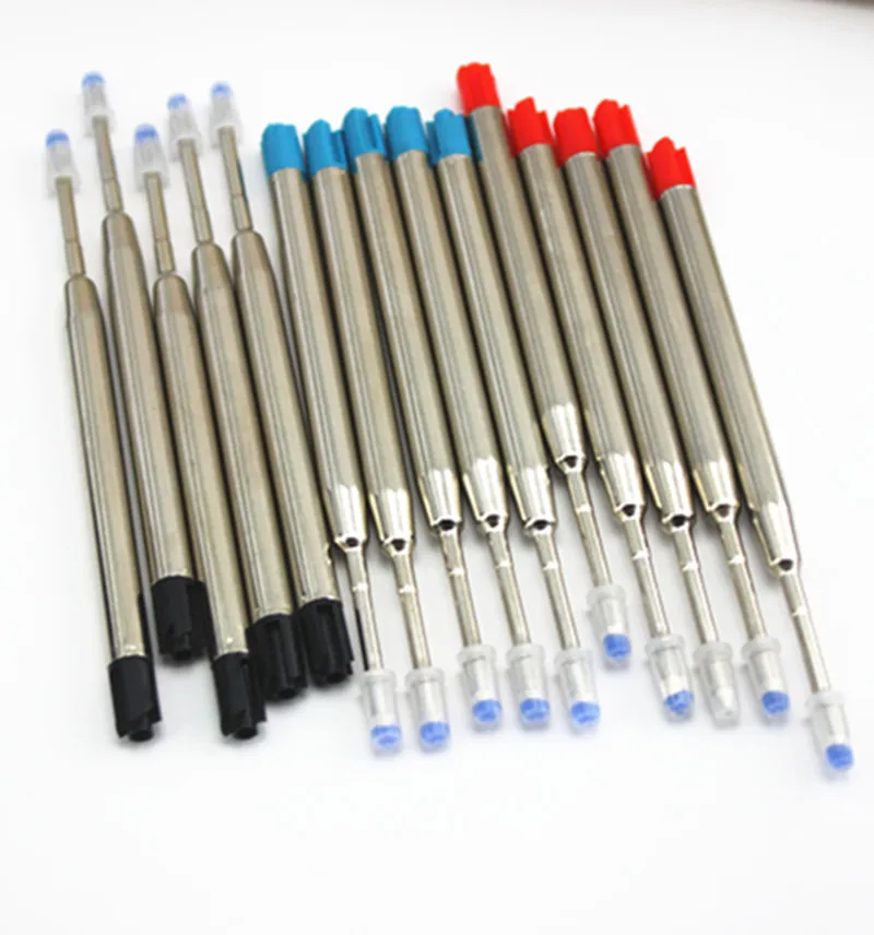 10pcs/lot 7cm Cross Type Black Ink Metal Ballpoint Pen Refills Replacement & 