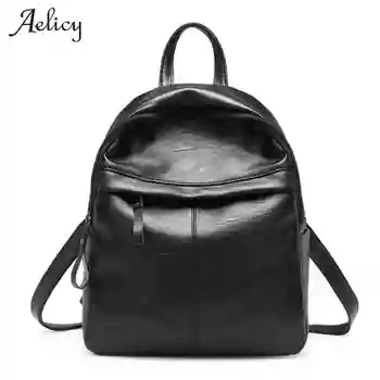 

Aelicy Fashion Solid Women Backpacks Casual School Backpack For Teenagers Girls Large Capacity Leisure Women Purse Rucksack
