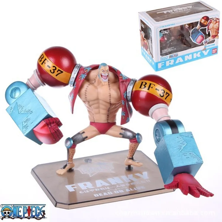 

Free Shipping Anime Cartoon One piece zero Two Years Later New World Franky action figure toys PVC dolls decoration KB0581