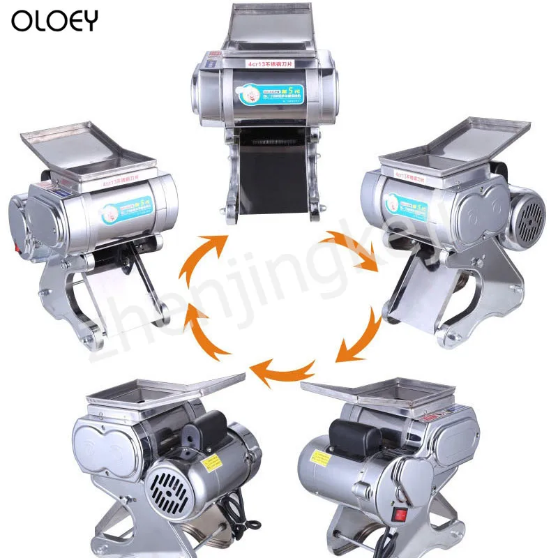 Commercial Electric Meat Slicer Stainless steel Slicer Shredded Automatic Cutting Machine Twisted Meat Diced Meat Slicer