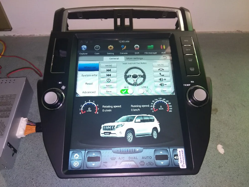 12,1 ''tesla стиль Android 8,1 автомобильный dvd-плеер gps навигация для Toyota Land Cruiser Prado 2010 2011 2012 2013 PX6 CARPLAY